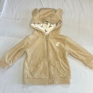 Canadiana - Kids Tan Hoodie with Bear Ears